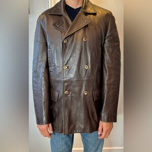 Bally Men's 3/4 Leather Jacket Made in Italy
